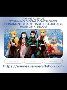 Anime Avenue Gift Shop Tumbler Wraps Car Coasters Ornaments Anime Mousepads Etc